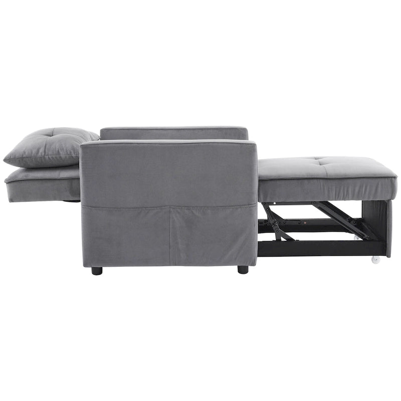 Fauteuil convertible lit avec dossier réglable et oreiller intégré