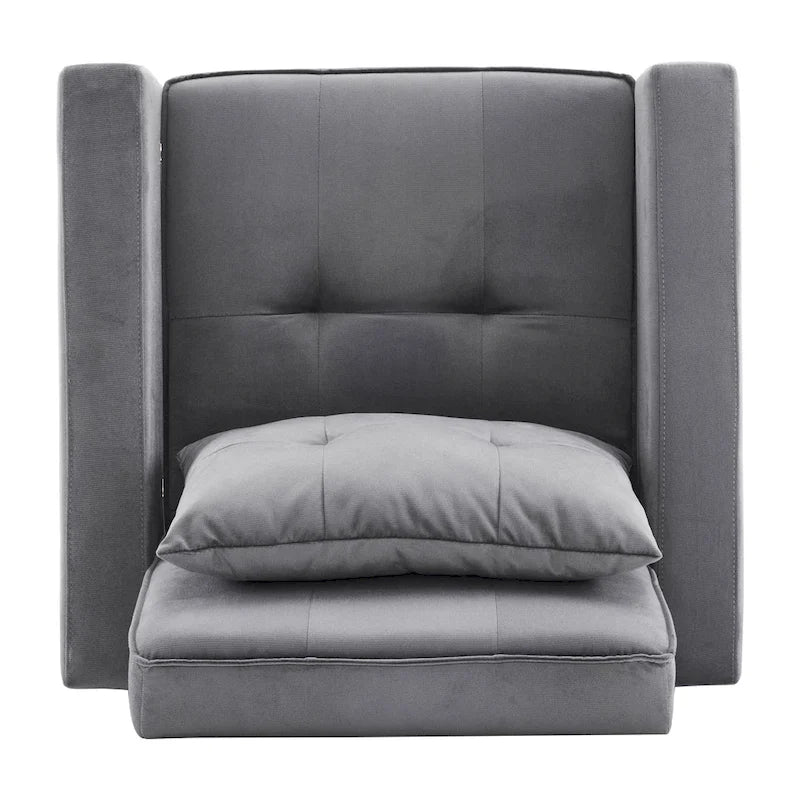 Fauteuil convertible lit avec dossier réglable et oreiller intégré