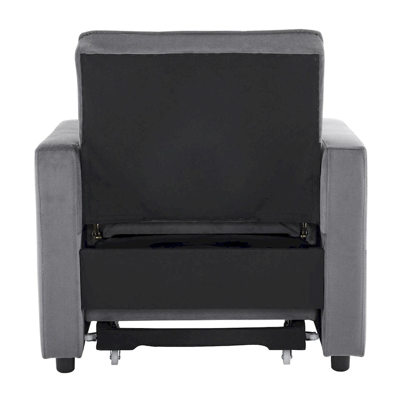 Fauteuil convertible lit avec dossier réglable et oreiller intégré