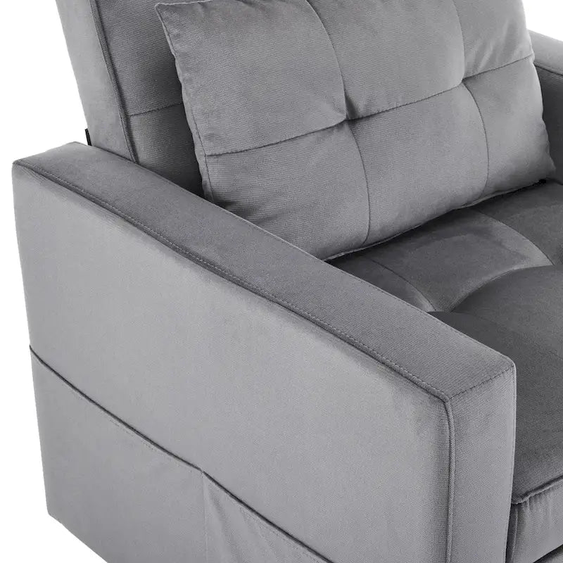 Fauteuil convertible lit avec dossier réglable et oreiller intégré