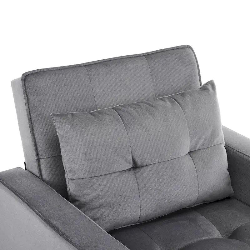 Fauteuil convertible lit avec dossier réglable et oreiller intégré