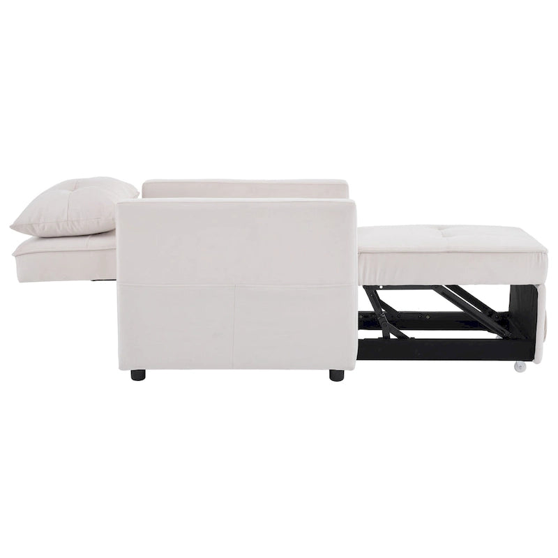Fauteuil convertible lit avec dossier réglable et oreiller intégré