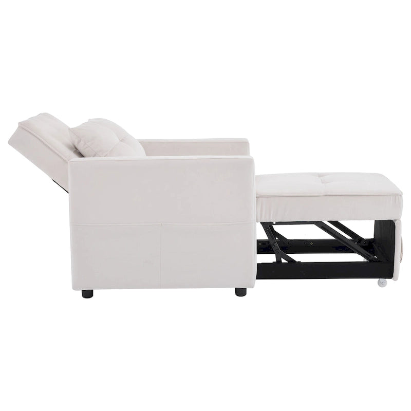 Fauteuil convertible lit avec dossier réglable et oreiller intégré