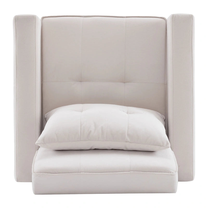 Fauteuil convertible lit avec dossier réglable et oreiller intégré