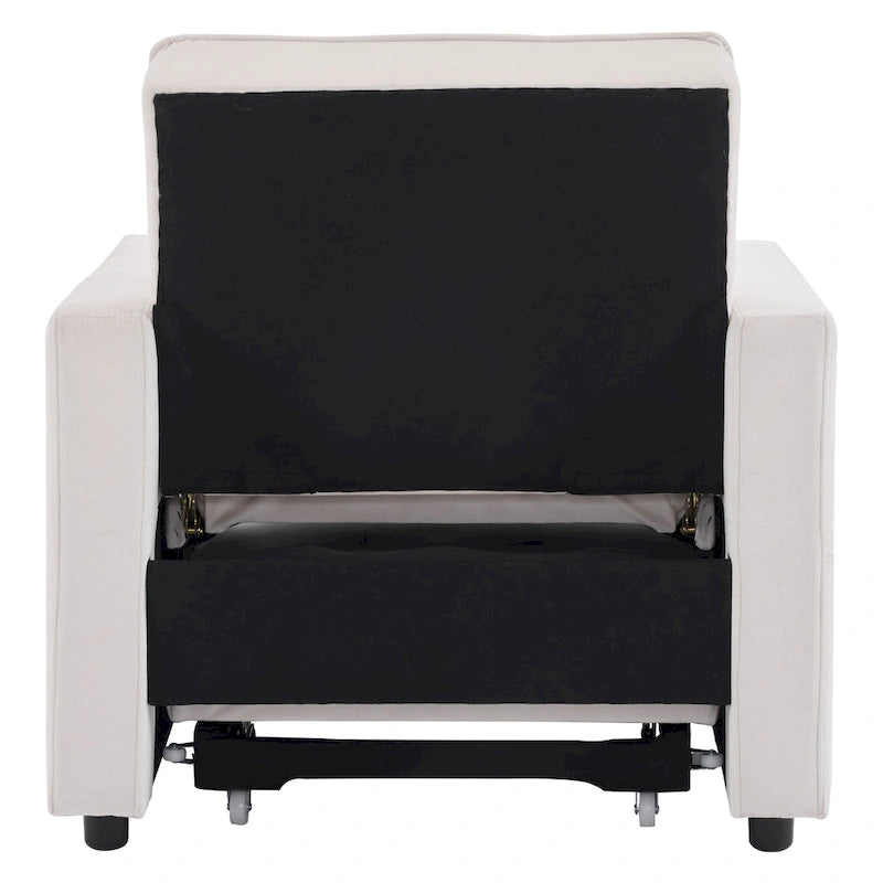Fauteuil convertible lit avec dossier réglable et oreiller intégré