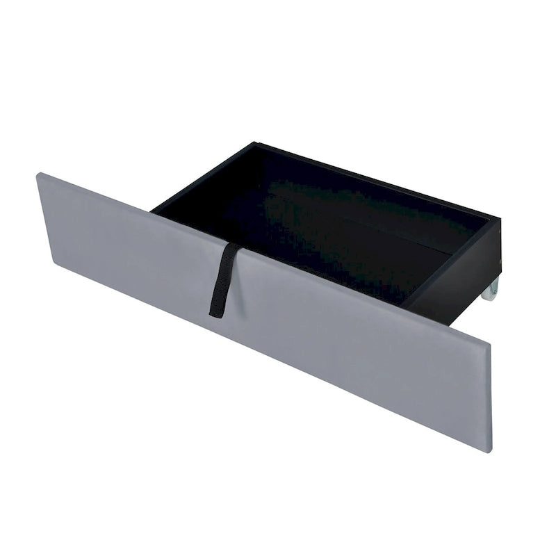 Lit en velours Queen Size avec 2 tiroirs et un lit gigogne Twin XL