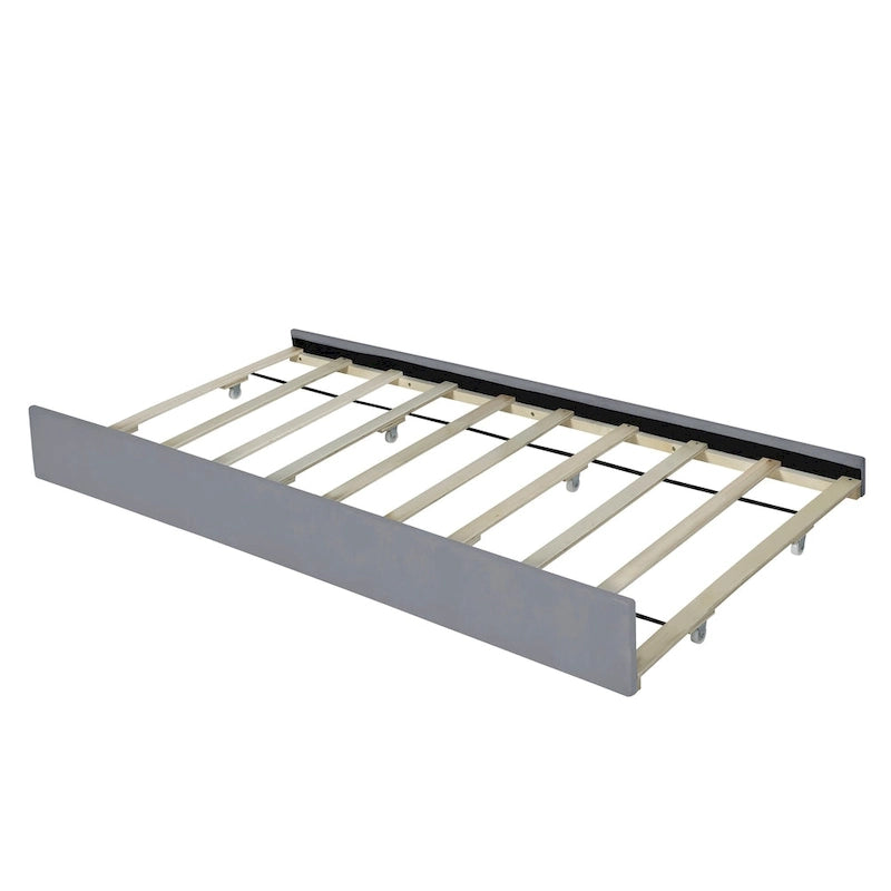 Lit en velours Queen Size avec 2 tiroirs et un lit gigogne Twin XL