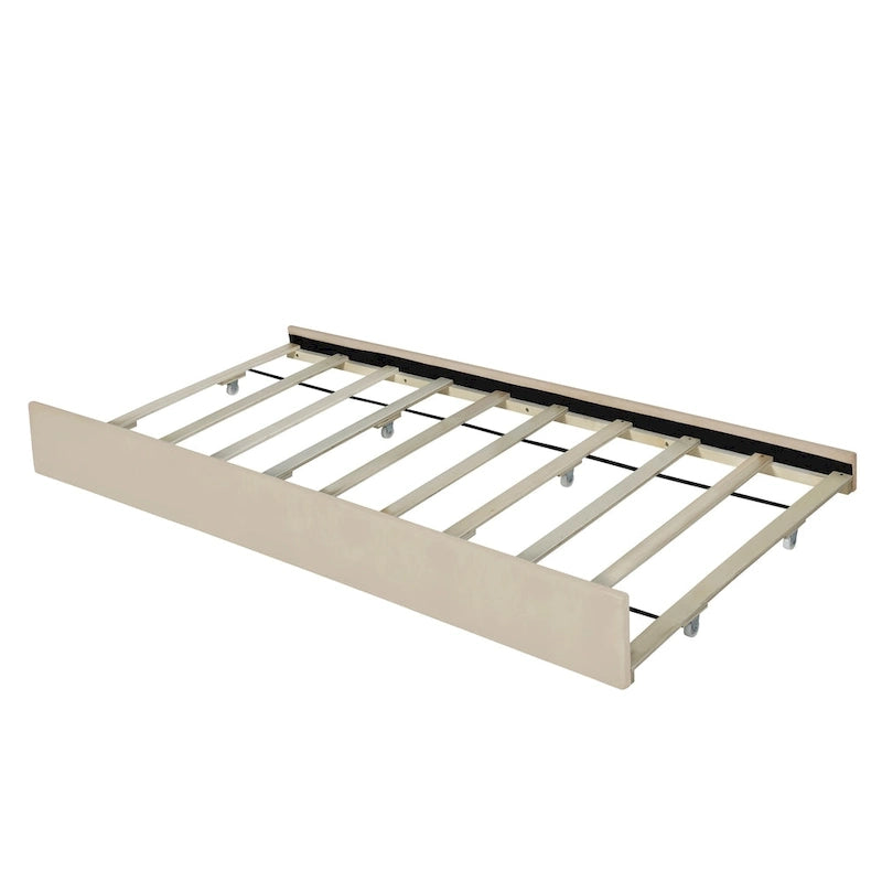 Lit en velours Queen Size avec 2 tiroirs et un lit gigogne Twin XL