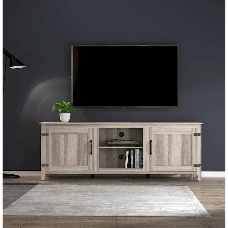 70 TV Stand with Doors & Open Storage for TVs Up to 60