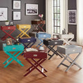 Kenton X Base Wood Accent Campaign Table by  Bold