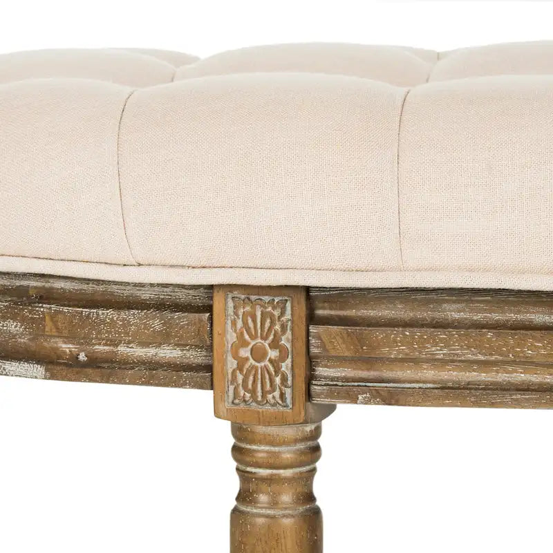 Banc rustique semi-circulaire - 50 L x 19,3 P x 19,3 H - 50Lx19Px19H