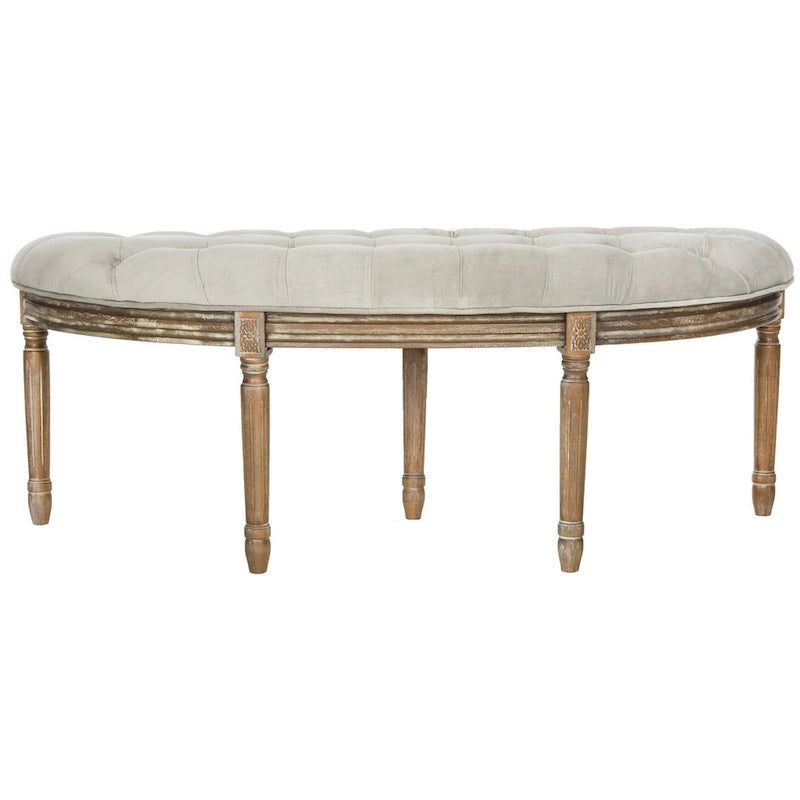 Banc rustique semi-circulaire - 50 L x 19,3 P x 19,3 H - 50Lx19Px19H