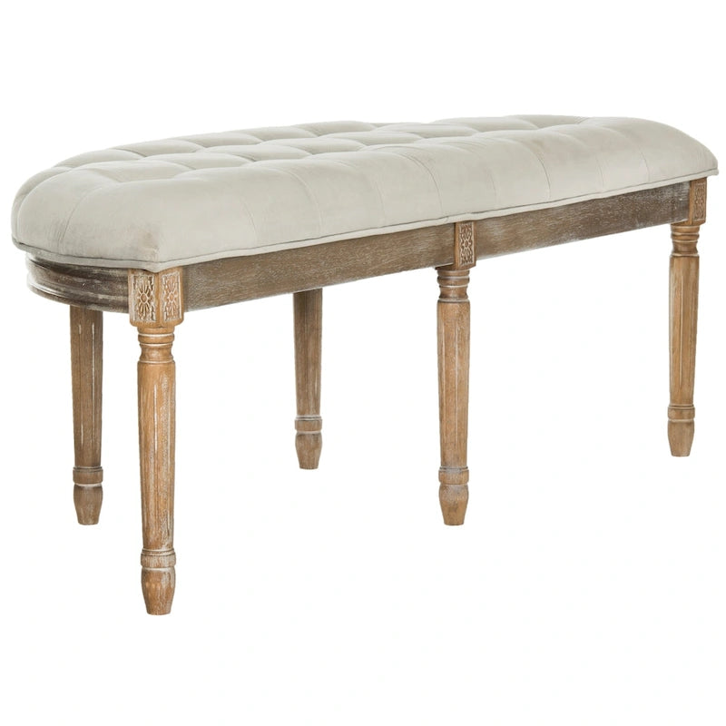 Banc rustique semi-circulaire - 50 L x 19,3 P x 19,3 H - 50Lx19Px19H