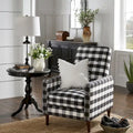 Ada Black and White Buffalo Check Plaid Accent Chair by  Classic