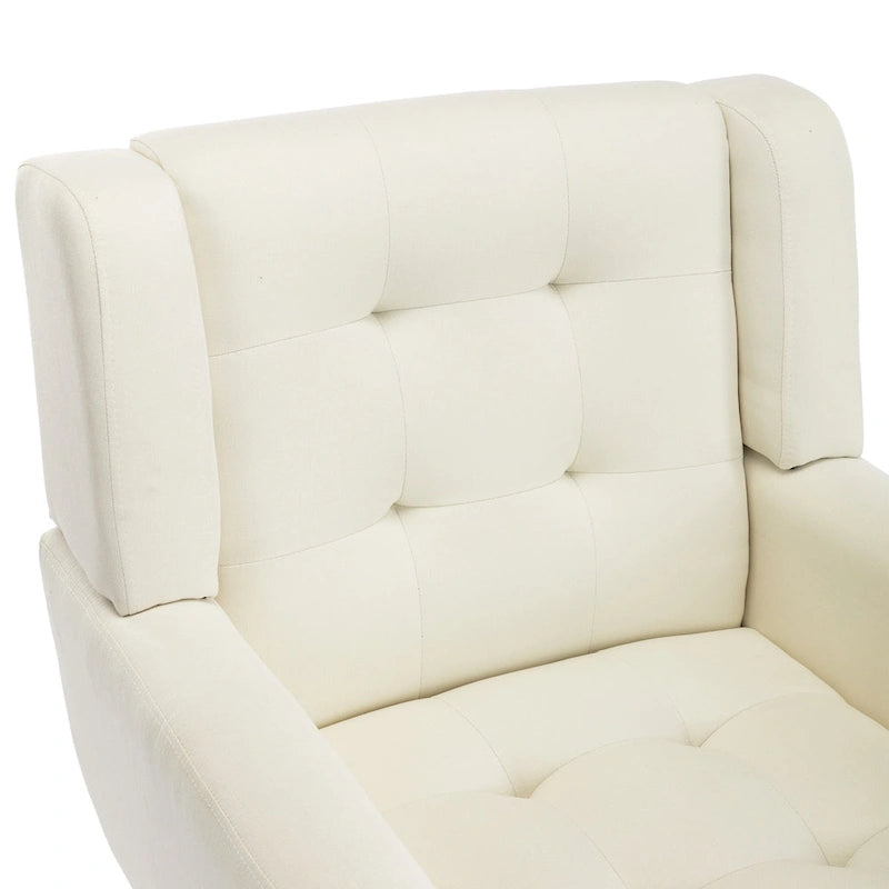 Fauteuil d'appoint ergonomique moderne avec pieds noirs pour l'intérieur