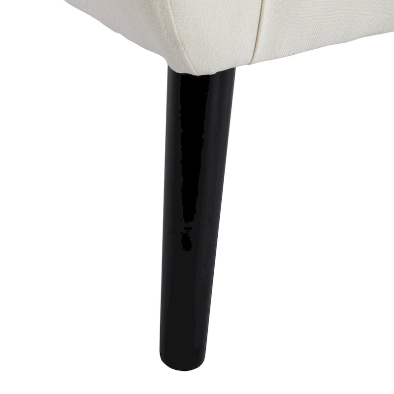 Fauteuil d'appoint ergonomique moderne avec pieds noirs pour l'intérieur