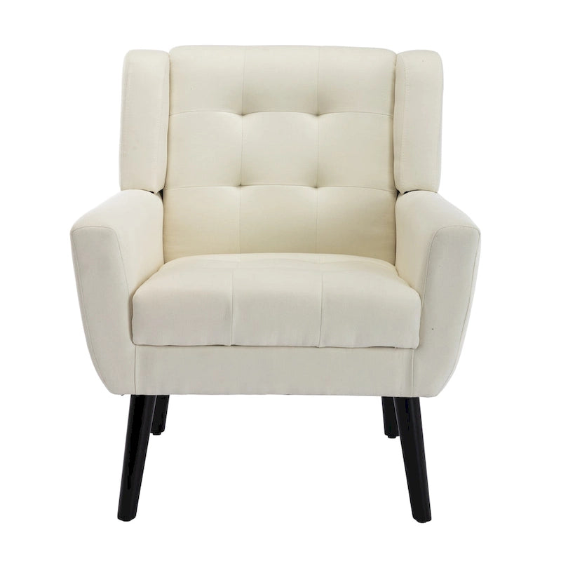 Fauteuil d'appoint ergonomique moderne avec pieds noirs pour l'intérieur
