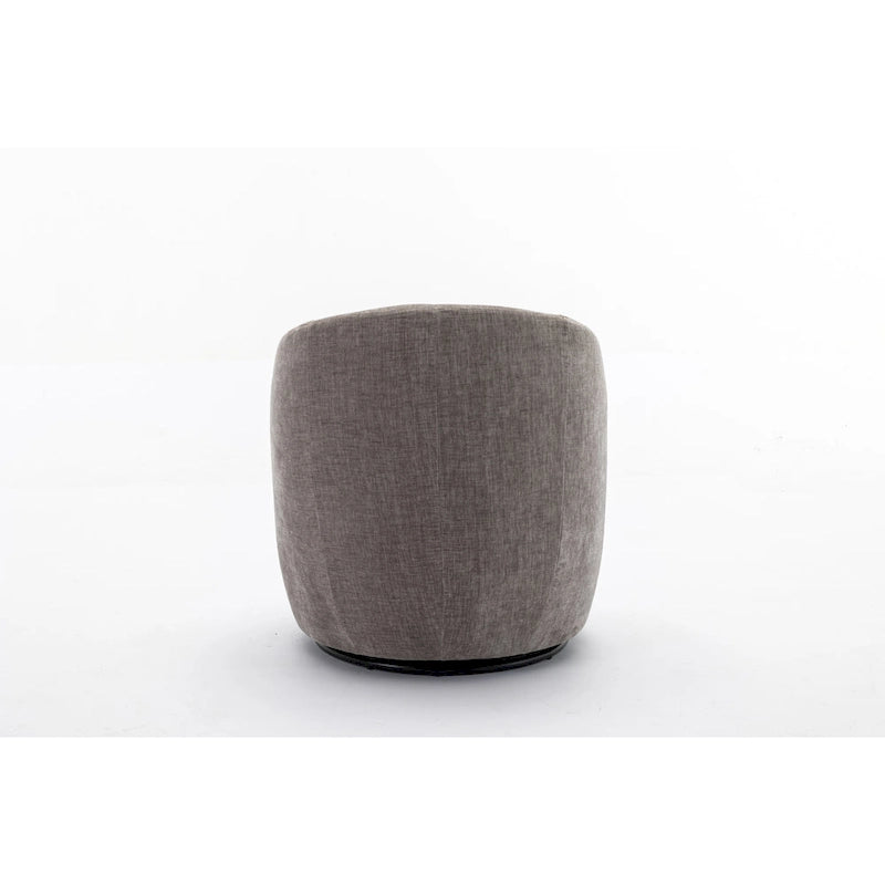 Fauteuil d'appoint pivotant en tissu chenille - 25,60 x 25,60 x 27,56 po