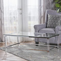 Bayla Modern Rectangle Glass Coffee Table by  - 26L x 48W x 18H