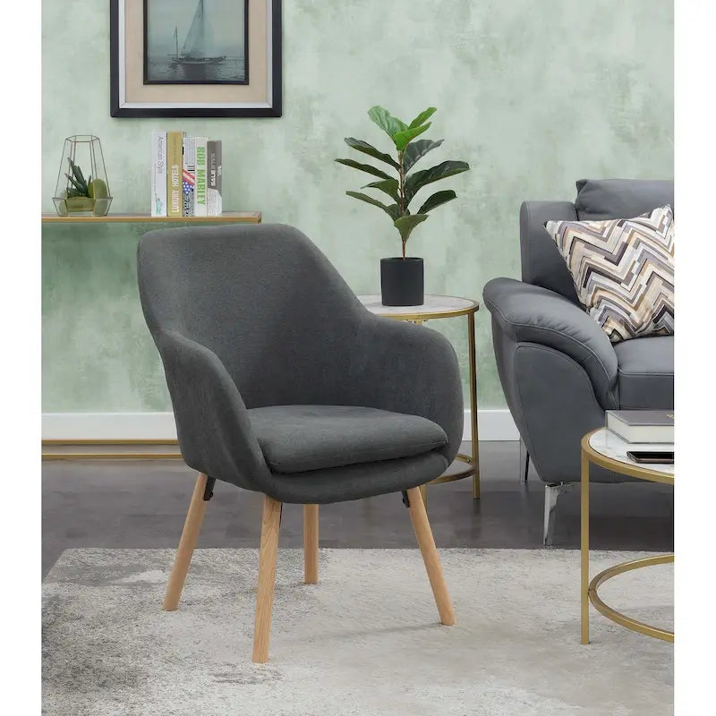 Fauteuil d'appoint capitonné à oreilles