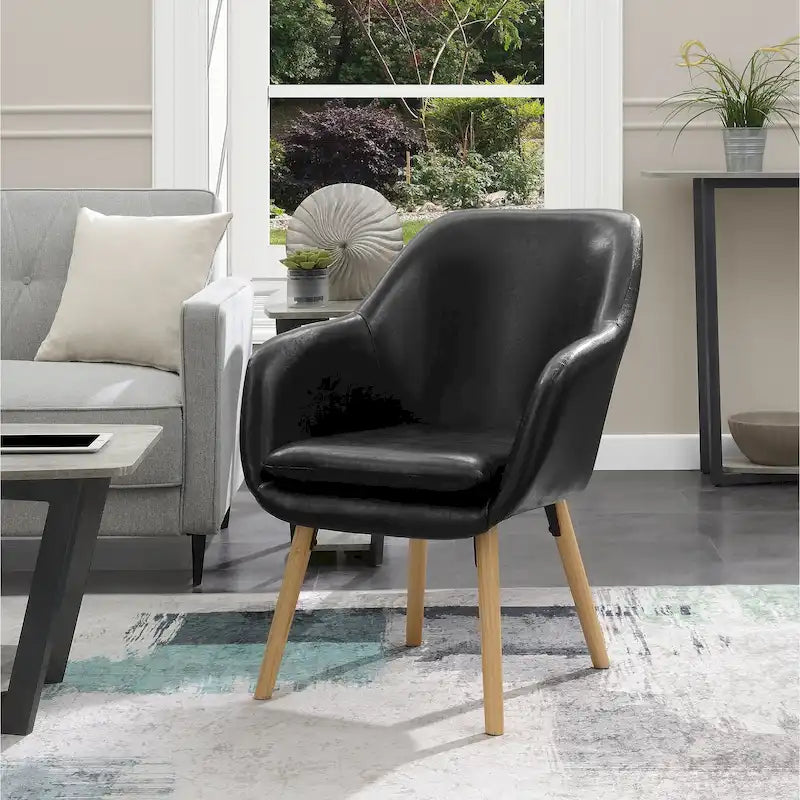 Fauteuil d'appoint capitonné à oreilles