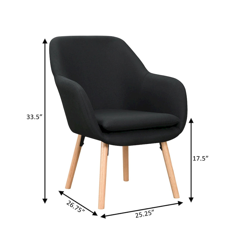 Fauteuil d'appoint capitonné à oreilles