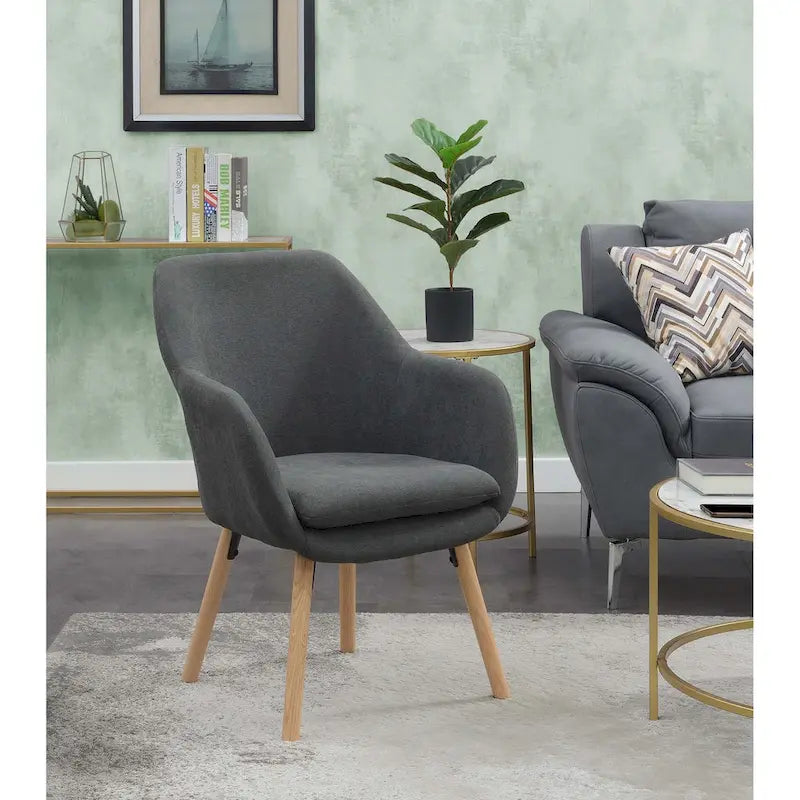 Fauteuil d'appoint capitonné à oreilles