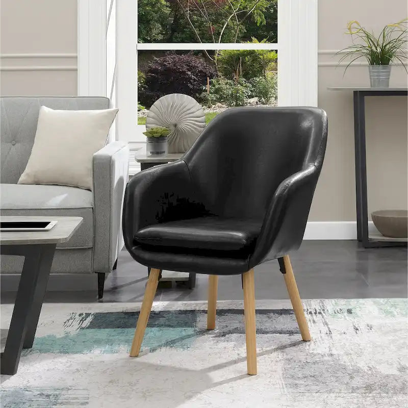 Fauteuil d'appoint capitonné à oreilles