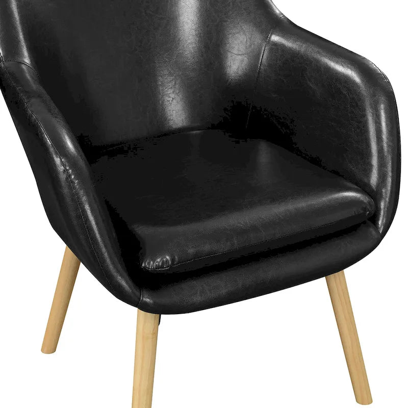 Fauteuil d'appoint capitonné à oreilles
