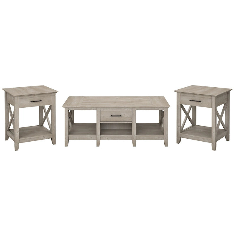 Table basse avec ensemble de 2 tables d'appoint