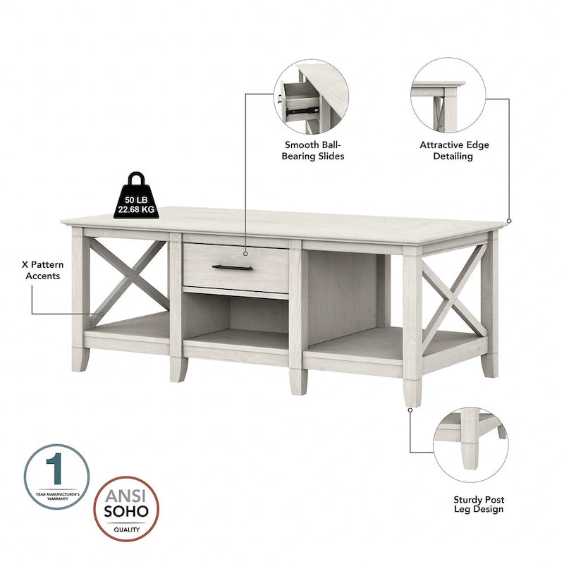 Table basse avec ensemble de 2 tables d'appoint