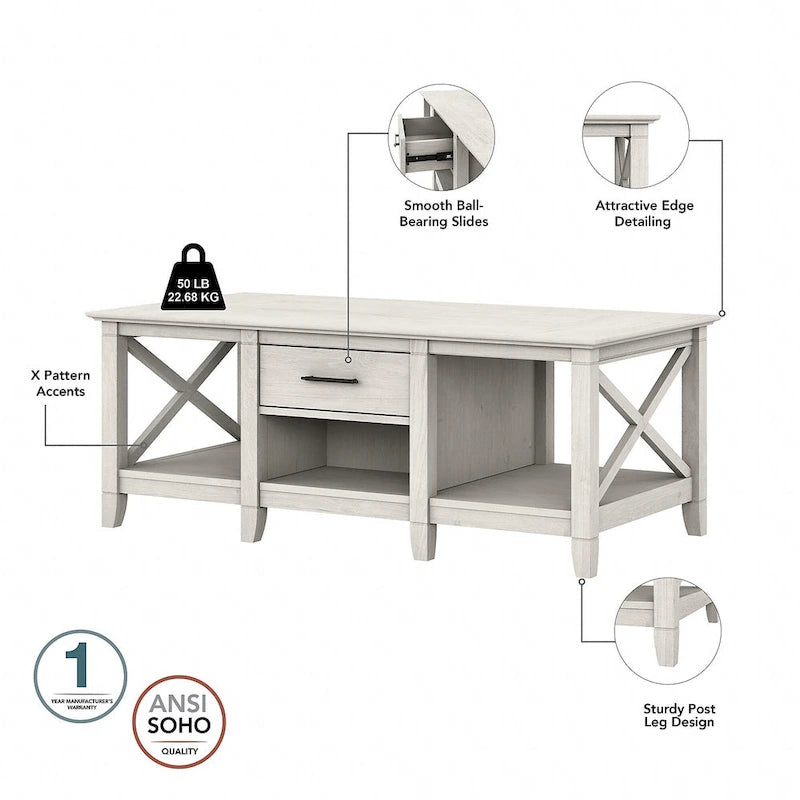 Table basse avec ensemble de 2 tables d'appoint