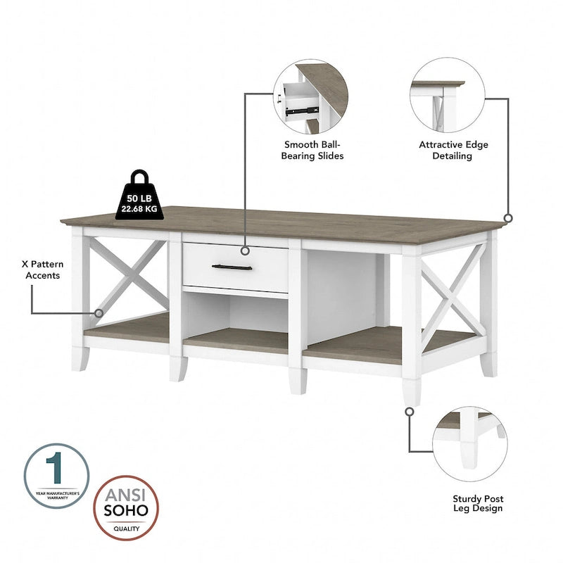 Table basse avec ensemble de 2 tables d'appoint
