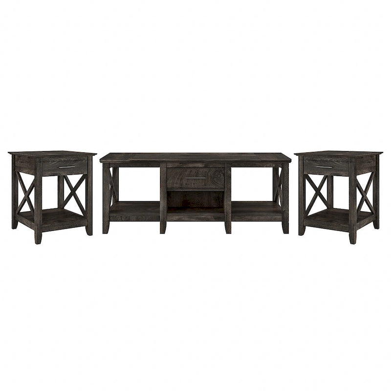 Table basse avec ensemble de 2 tables d'appoint