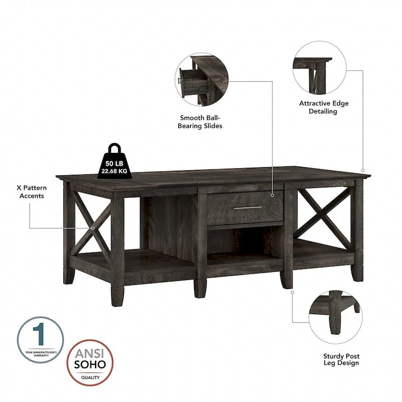Table basse avec ensemble de 2 tables d'appoint