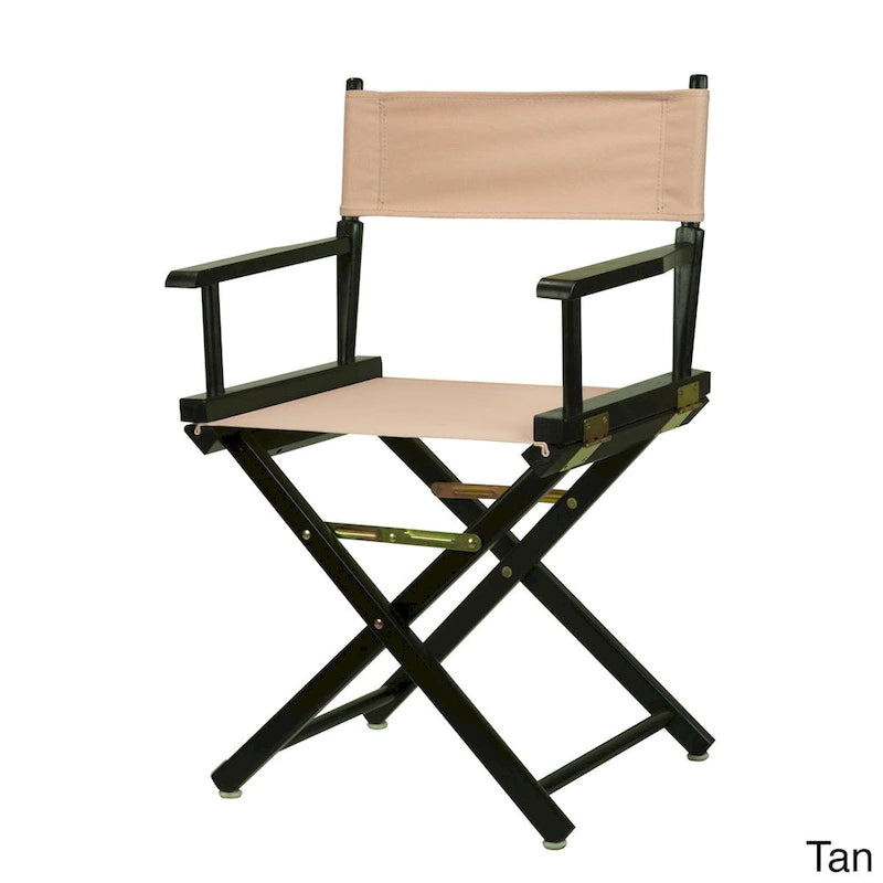 Chaise de réalisateur 18 pouces à cadre noir