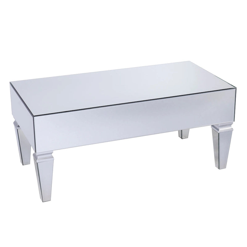 Table basse rectangulaire miroir contemporaine