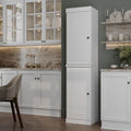 100% Solid Wood 16.5 Kitchen Pantry Cabinet with Doors by 