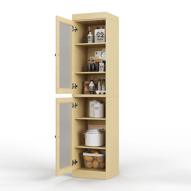 Armoire de cuisine à portes 100 % bois massif 16,5 po de