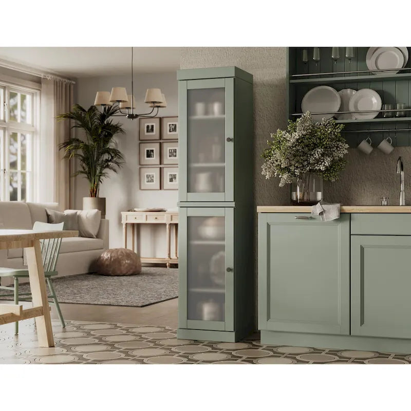Armoire de cuisine à portes 100 % bois massif 16,5 po de