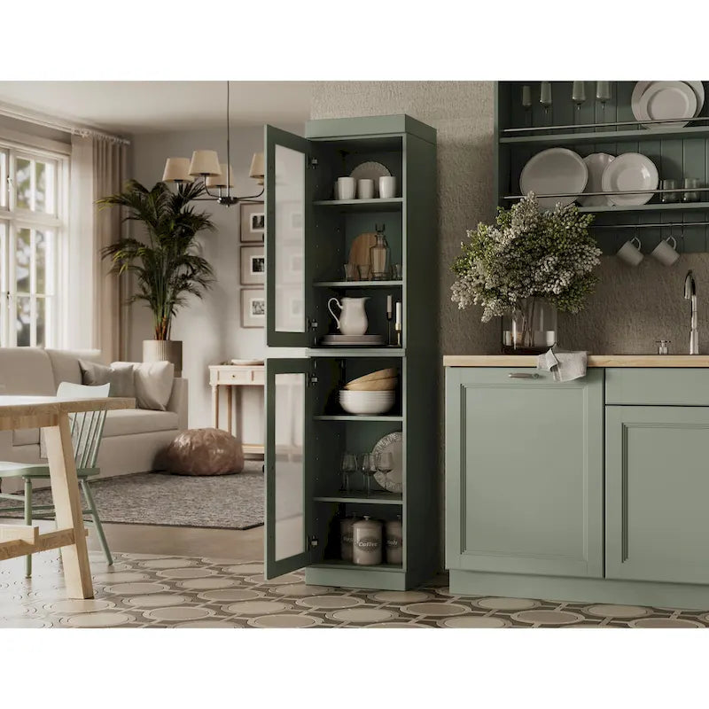 Armoire de cuisine à portes 100 % bois massif 16,5 po de