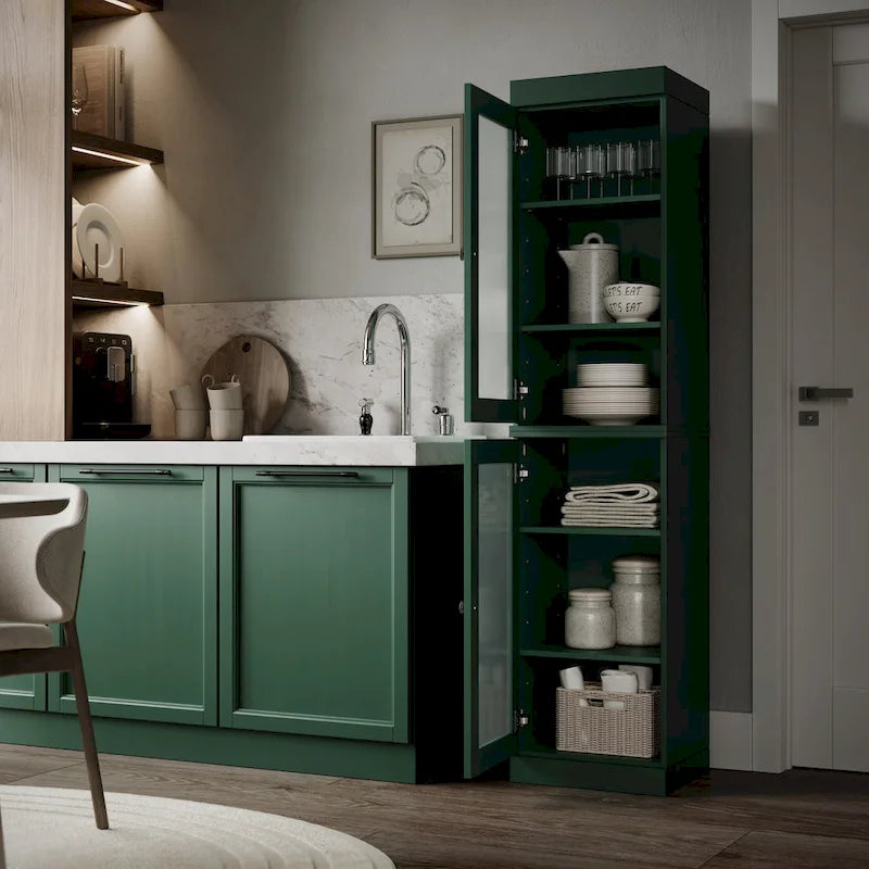 Armoire de cuisine à portes 100 % bois massif 16,5 po de