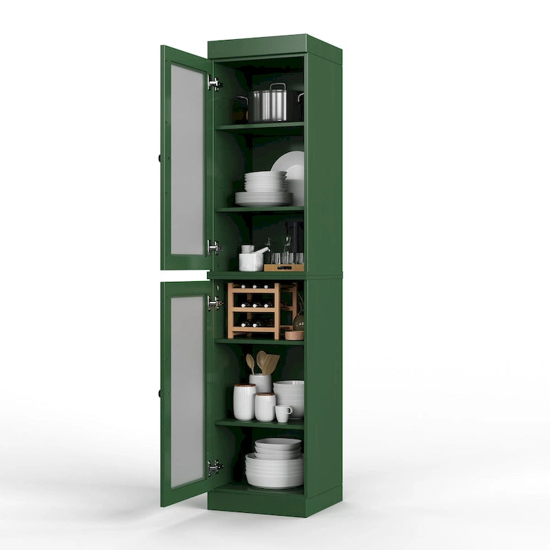 Armoire de cuisine à portes 100 % bois massif 16,5 po de