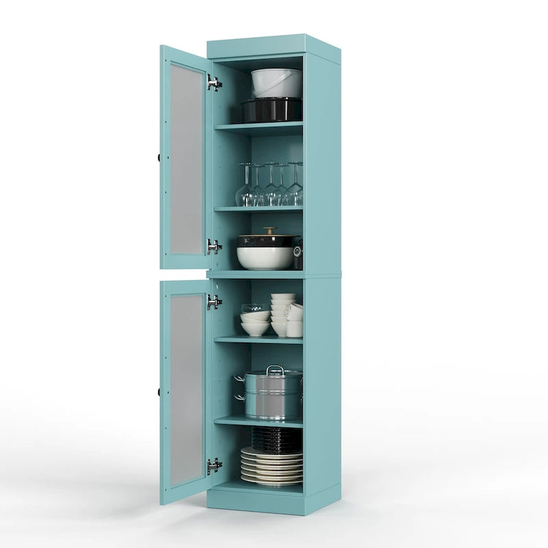 Armoire de cuisine à portes 100 % bois massif 16,5 po de