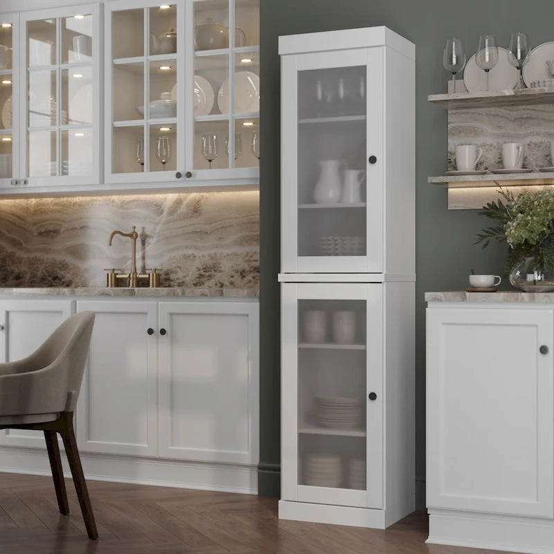Armoire de cuisine à portes 100 % bois massif 16,5 po de