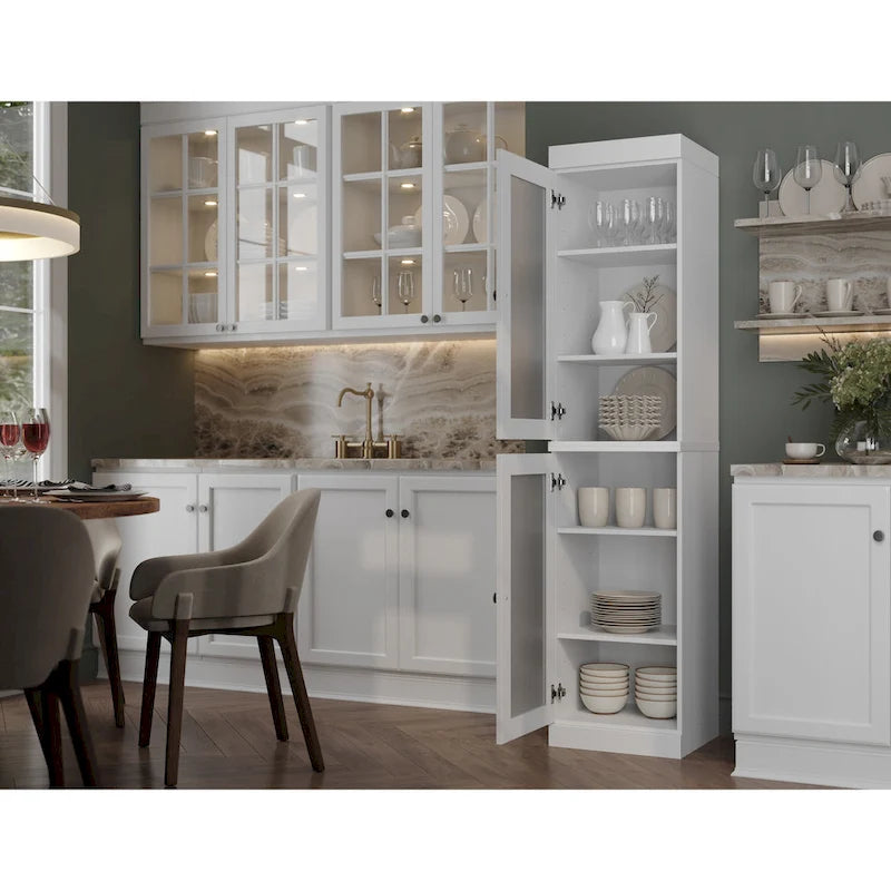 Armoire de cuisine à portes 100 % bois massif 16,5 po de