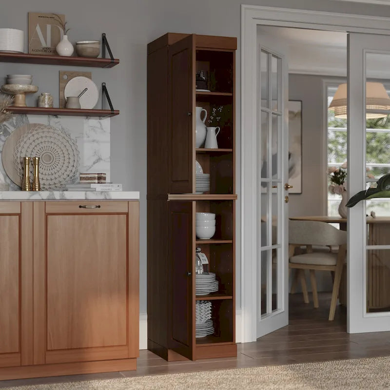 Armoire de cuisine à portes 100 % bois massif 16,5 po de