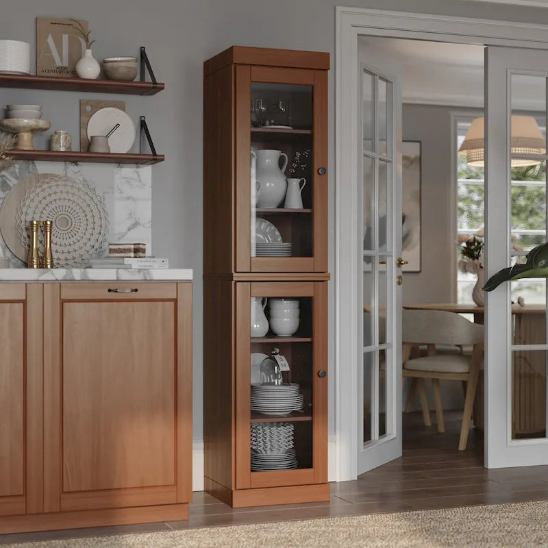 Armoire de cuisine à portes 100 % bois massif 16,5 po de