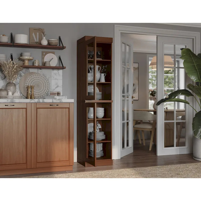 Armoire de cuisine à portes 100 % bois massif 16,5 po de