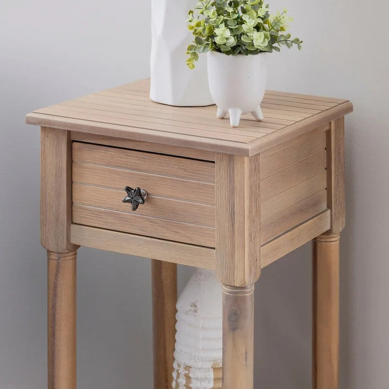 Table d'appoint latérale style côtier